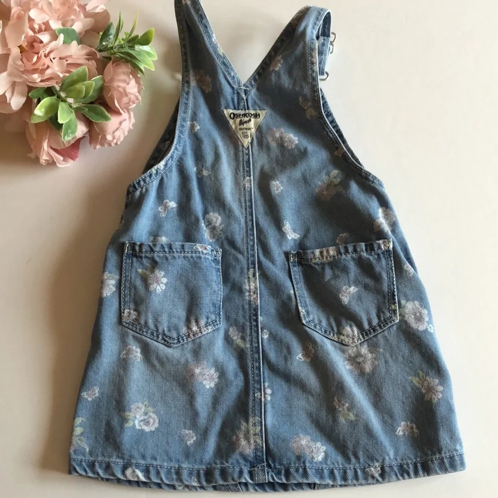 Oshkosh Floral Shortail Dress 2T Floral overall dress jumper 2T Oshkosh
